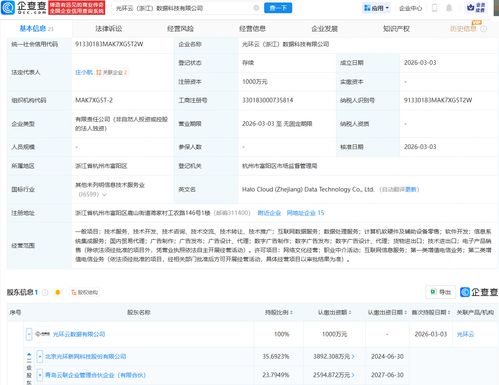 光環新網旗下持股公司成立數據科技公司，聚焦數據處理服務新賽道